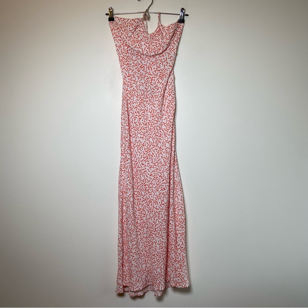 Rixo Marilyn Crepe Halterneck Midi Dress Extra Small - Picture 3 of 8